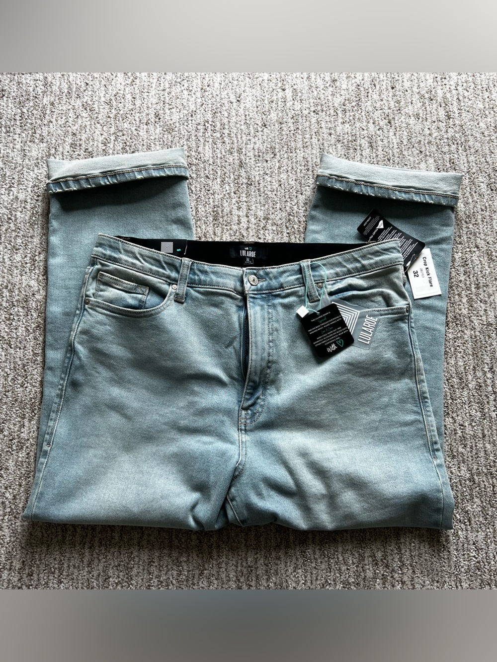 LuLaRoe Light Blue Denim Kick Flare Jeans